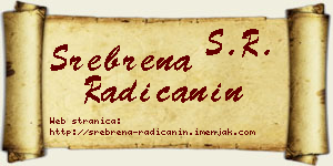 Srebrena Radičanin vizit kartica
